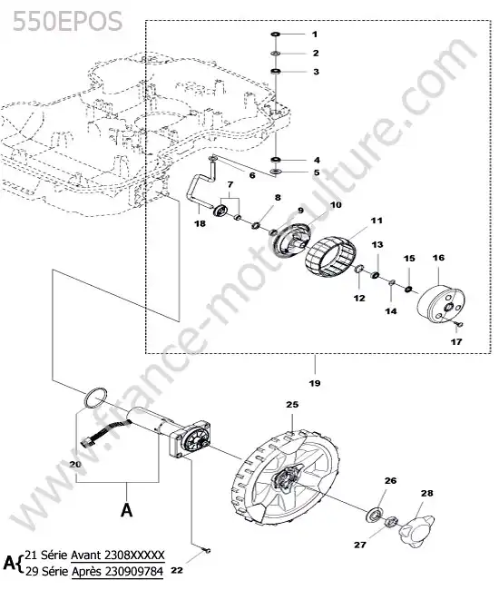 Roue HUSQVARNA 550-EPOS