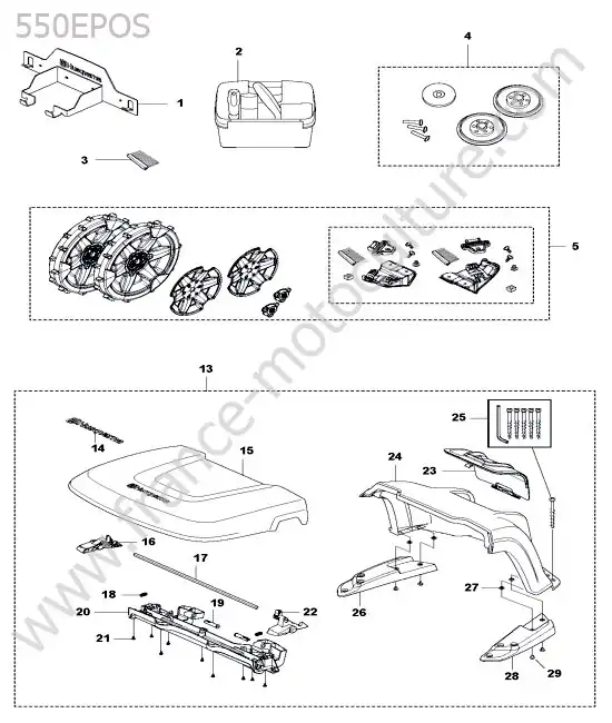Accessoires / abri HUSQVARNA 550-EPOS