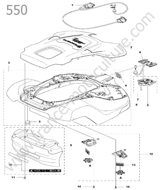 Couvercle HUSQVARNA 550