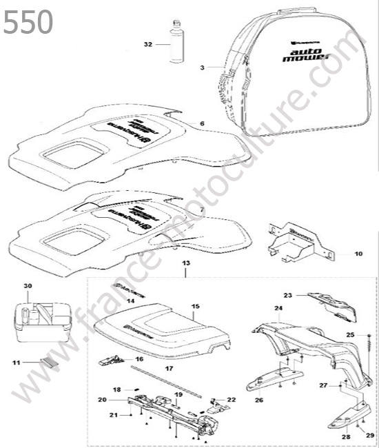 Accessoires HUSQVARNA 550