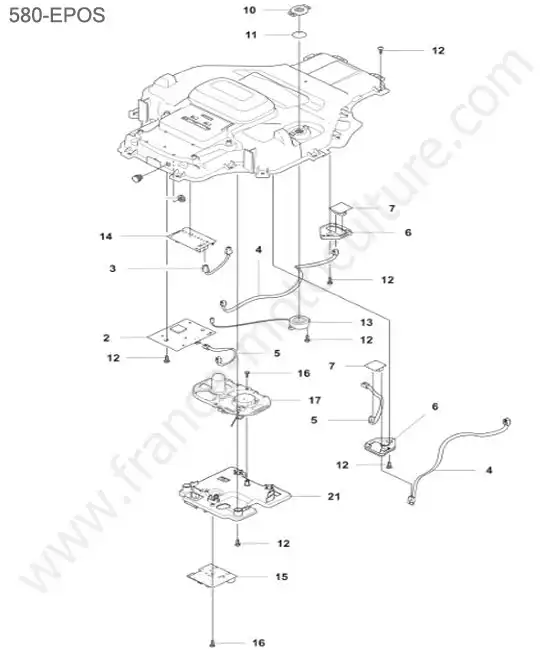 Chassis superieur HUSQVARNA 580-EPOS