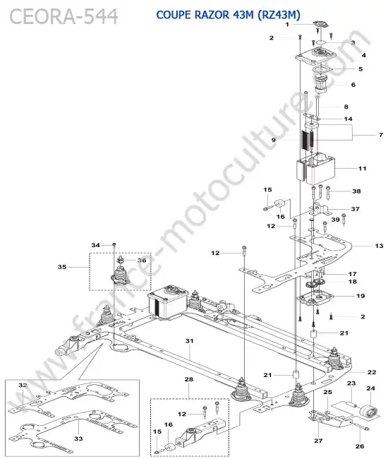 Chassis / hauteur (RZ43M) HUSQVARNA CEORA-544