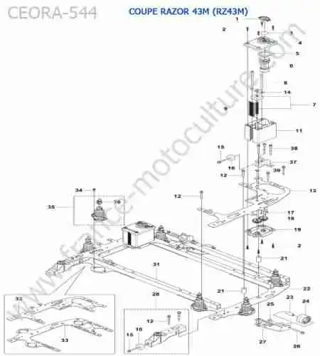 HUSQVARNA - CEORA-544 : Chassis / hauteur (RZ43M)