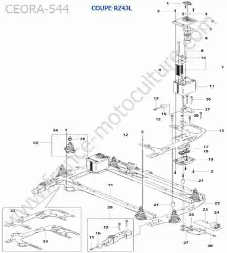HUSQVARNA - CEORA-544 : Chassis / hauteur (RZ43L)