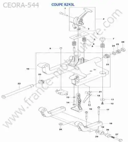 HUSQVARNA - CEORA-544 : Arrimage (RZ43L)