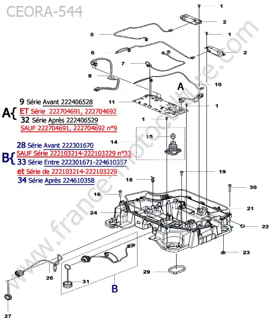 Chassis inferieur HUSQVARNA CEORA-544