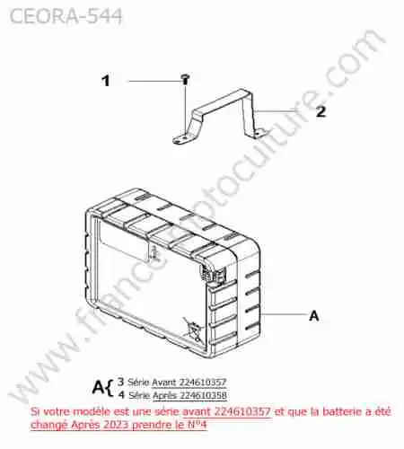 HUSQVARNA - CEORA-544 : Batterie