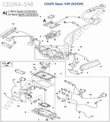 HUSQVARNA - CEORA-546 : Charge / eclairage (RZ43M)