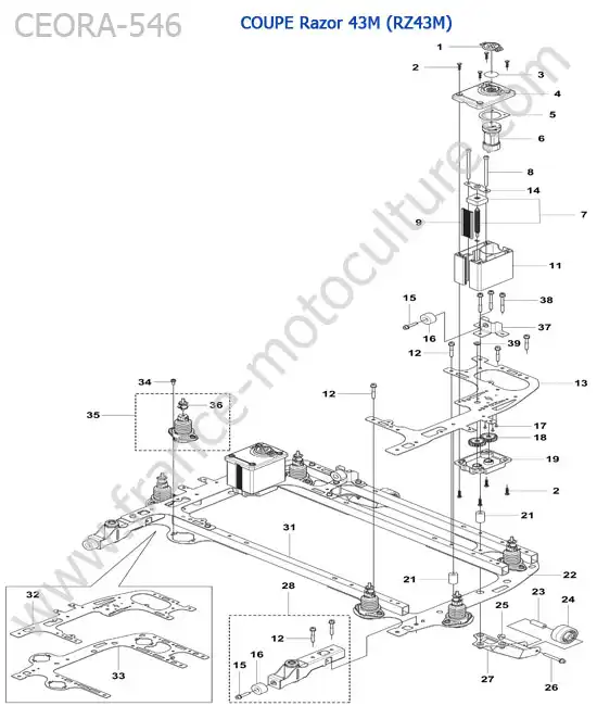 Hauteur coupe (RZ43M) HUSQVARNA CEORA-546