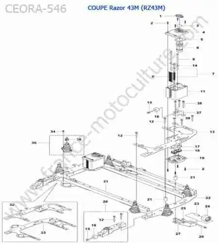 HUSQVARNA - CEORA-546 : Hauteur coupe (RZ43M)