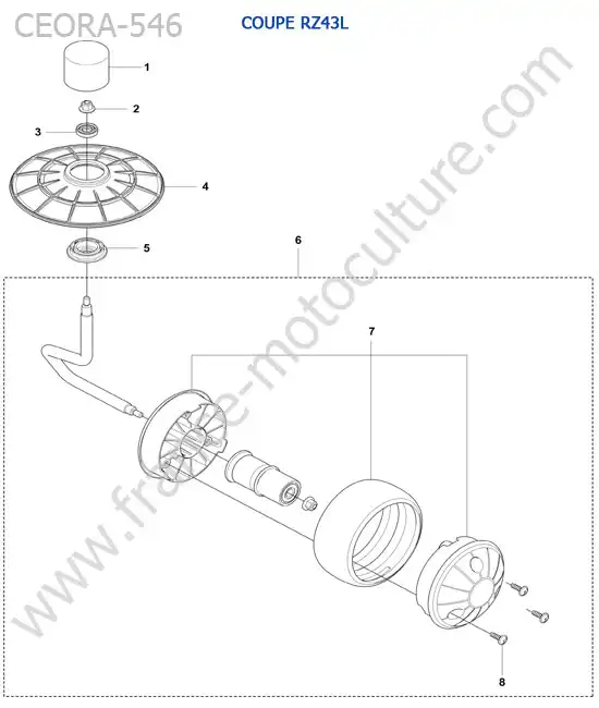Roue (RZ43L) HUSQVARNA CEORA-546