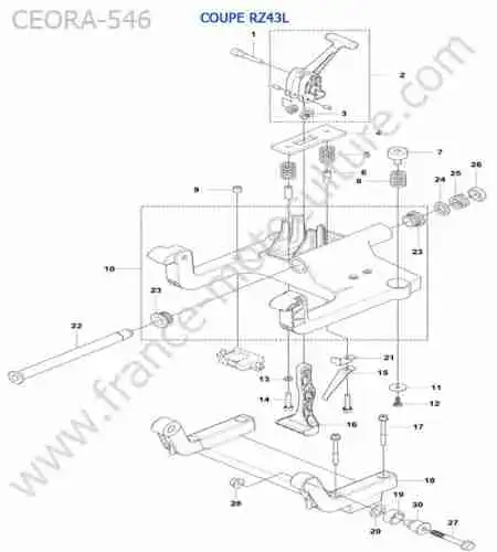 HUSQVARNA - CEORA-546 : Arrimage (RZ43L)