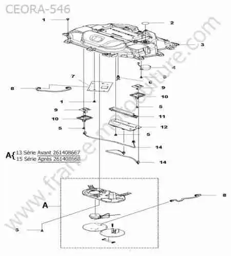 HUSQVARNA - CEORA-546 : Chassis superieur