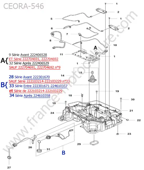 Chassis inferieur HUSQVARNA CEORA-546