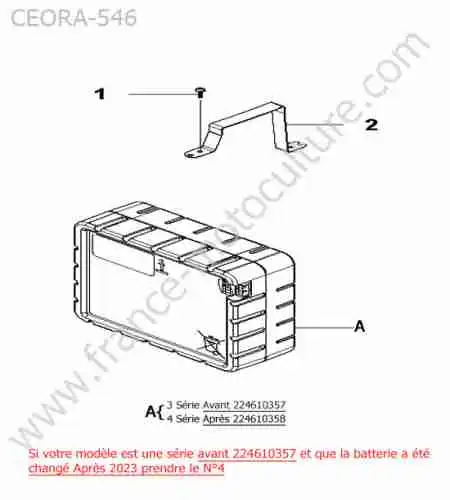 HUSQVARNA - CEORA-546 : Batterie