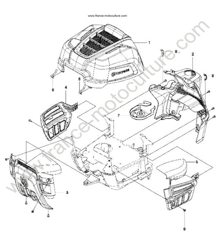 CARTER ARRIERE HUSQVARNA R112C