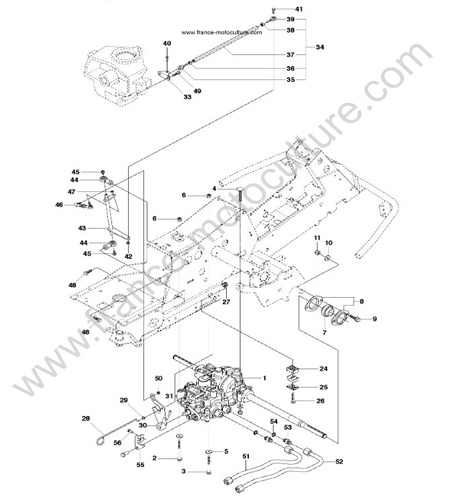 Transmission avant R214AWD HUSQVARNA R214