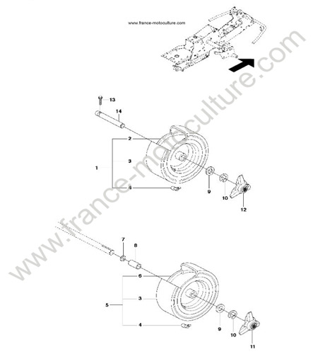 Roues pneus HUSQVARNA R214