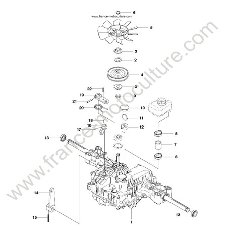 Transmission arriere R214T/TC HUSQVARNA R214