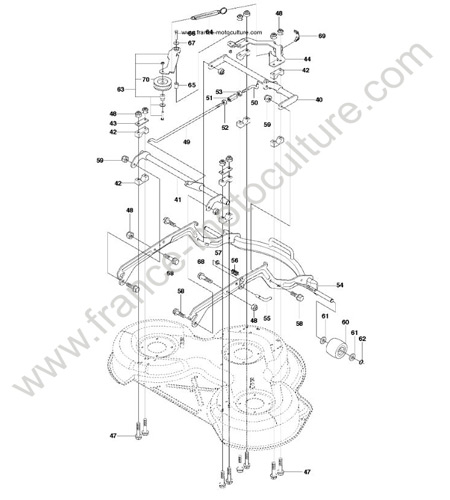 Chassis coupe 94 cm HUSQVARNA R214