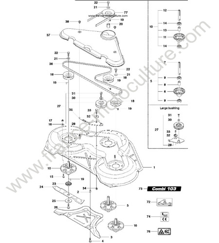 Carter coupe 103 cm HUSQVARNA R214