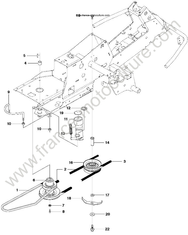 Transmission courroie HUSQVARNA R216