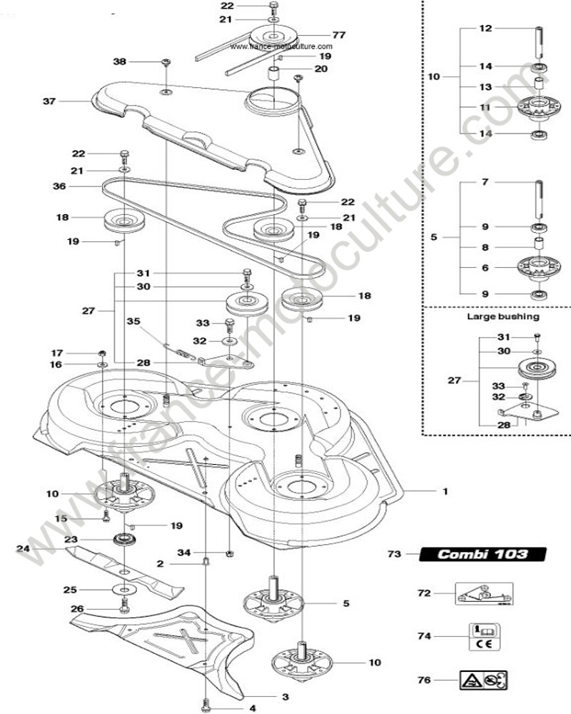 Carter coupe 103 HUSQVARNA R216