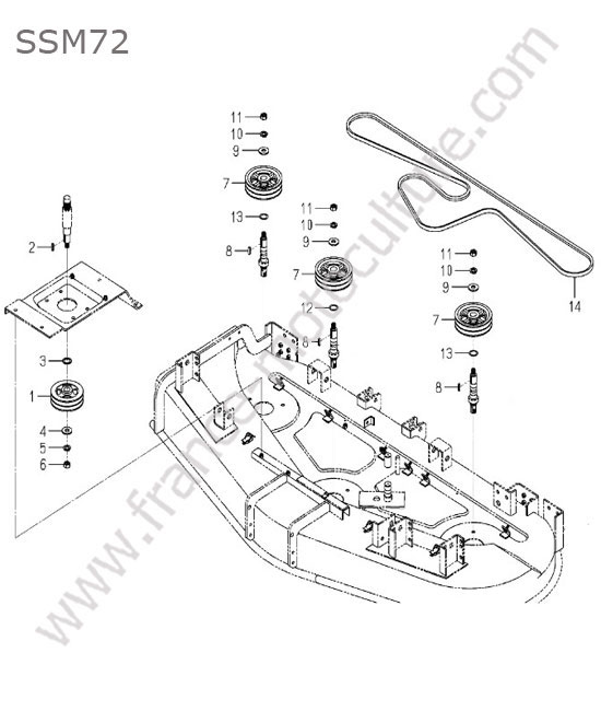 Poulies - ssm72 ISEKI SF370