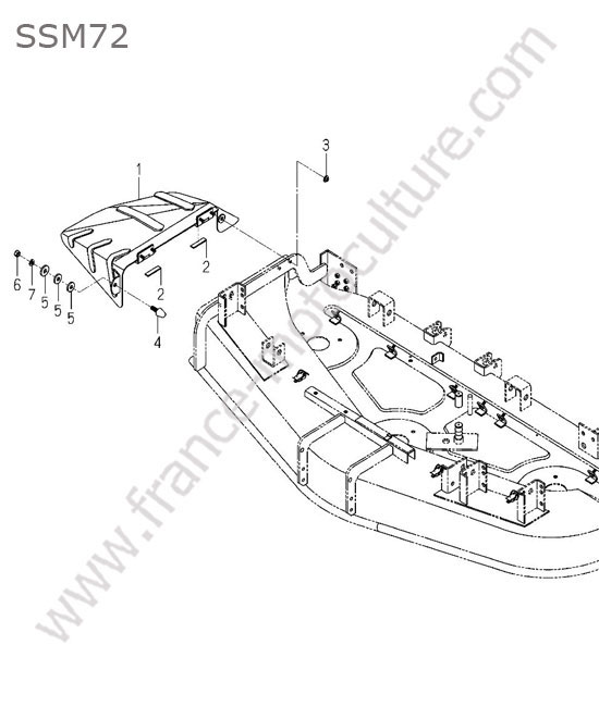 Deflecteur lateral - ssm72 ISEKI SF370