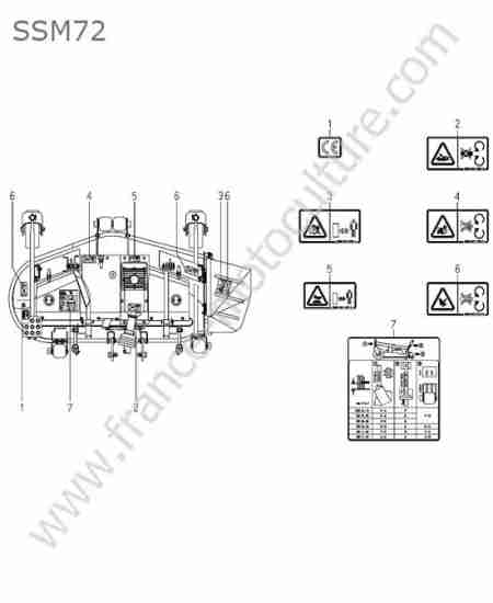 ISEKI - SF370 : Etiquettes - ssm72