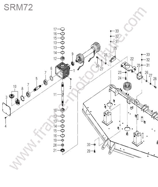 Renvoi angle - srm72 ISEKI SF370
