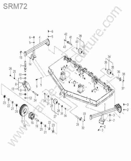 ISEKI - SF370 : Roues  bras - srm72