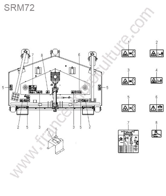 Etiquettes - srm72 ISEKI SF370