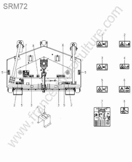 ISEKI - SF370 : Etiquettes - srm72