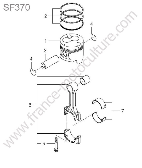 Piston / bielle ISEKI SF370