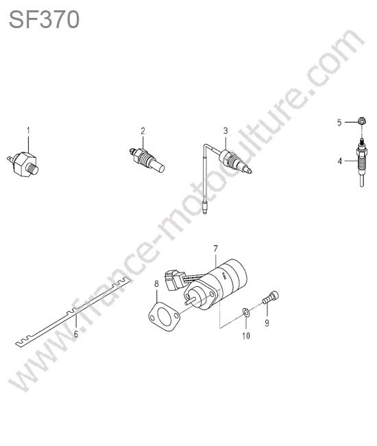 Pieces electriques moteur ISEKI SF370