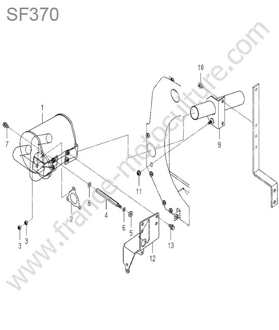 Echappement ISEKI SF370