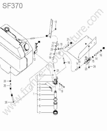 ISEKI - SF370 : Filtre gazole / pompe