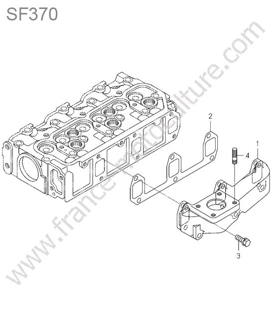 Collecteur echappement ISEKI SF370