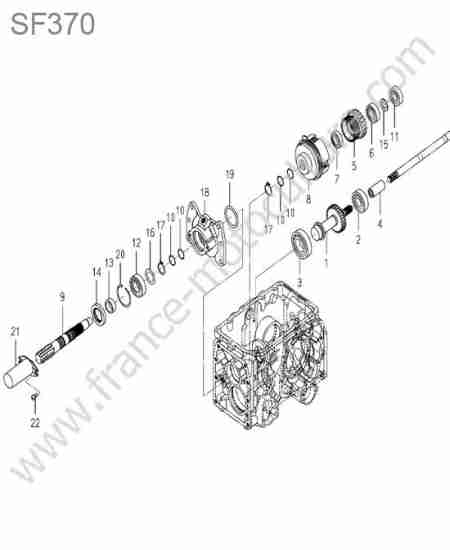 ISEKI - SF370 : Arbre prise force