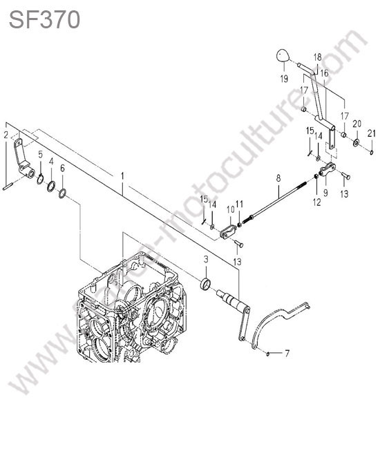 Levier prise force ISEKI SF370