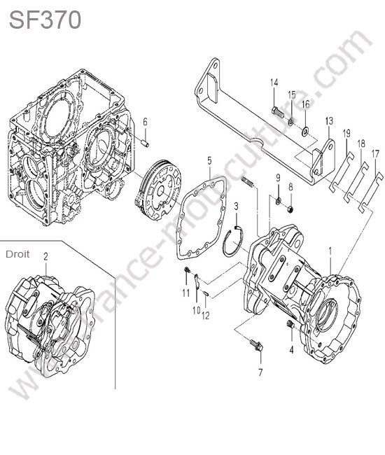 Carter reducteur ISEKI SF370