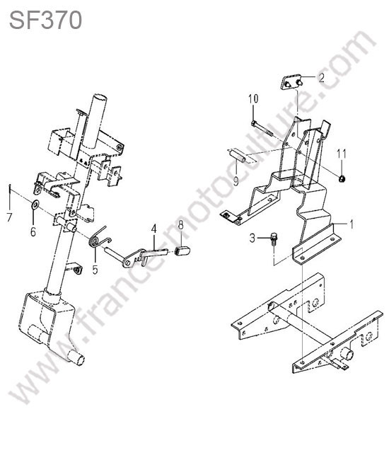 Levier colonne direction ISEKI SF370