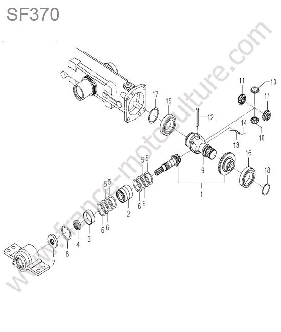 Differentiel arriere ISEKI SF370