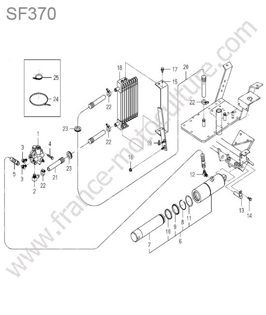 Radiateur huile / distributeur ISEKI SF370
