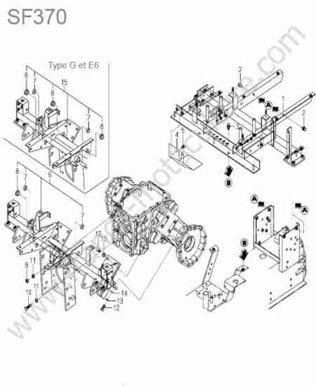 ISEKI - SF370 : Chassis siege
