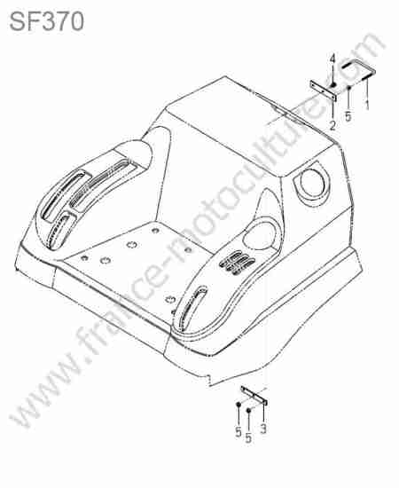 ISEKI - SF370 : Verouillage capot