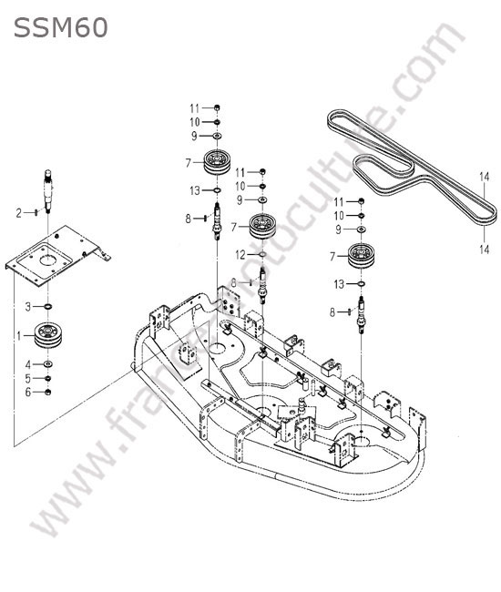 Poulies - ssm60 ISEKI SF370