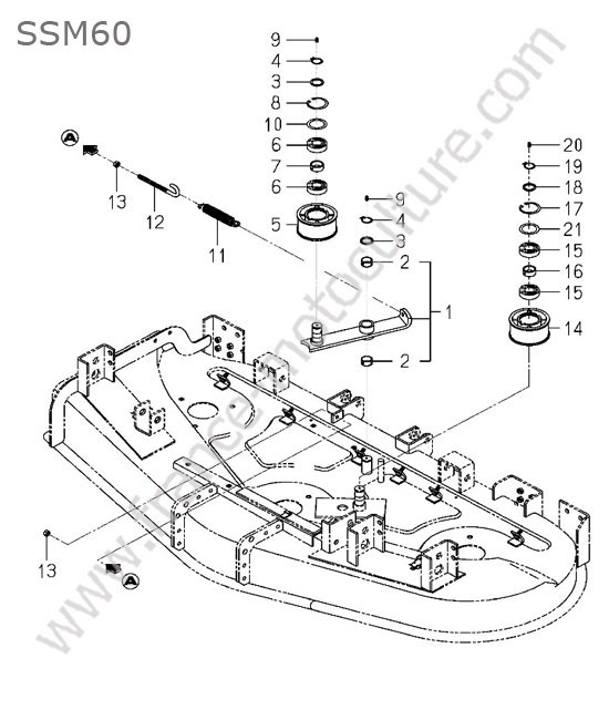 Tendeur courroie - ssm60 ISEKI SF370