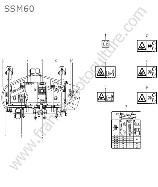 Etiquettes - ssm60 ISEKI SF370